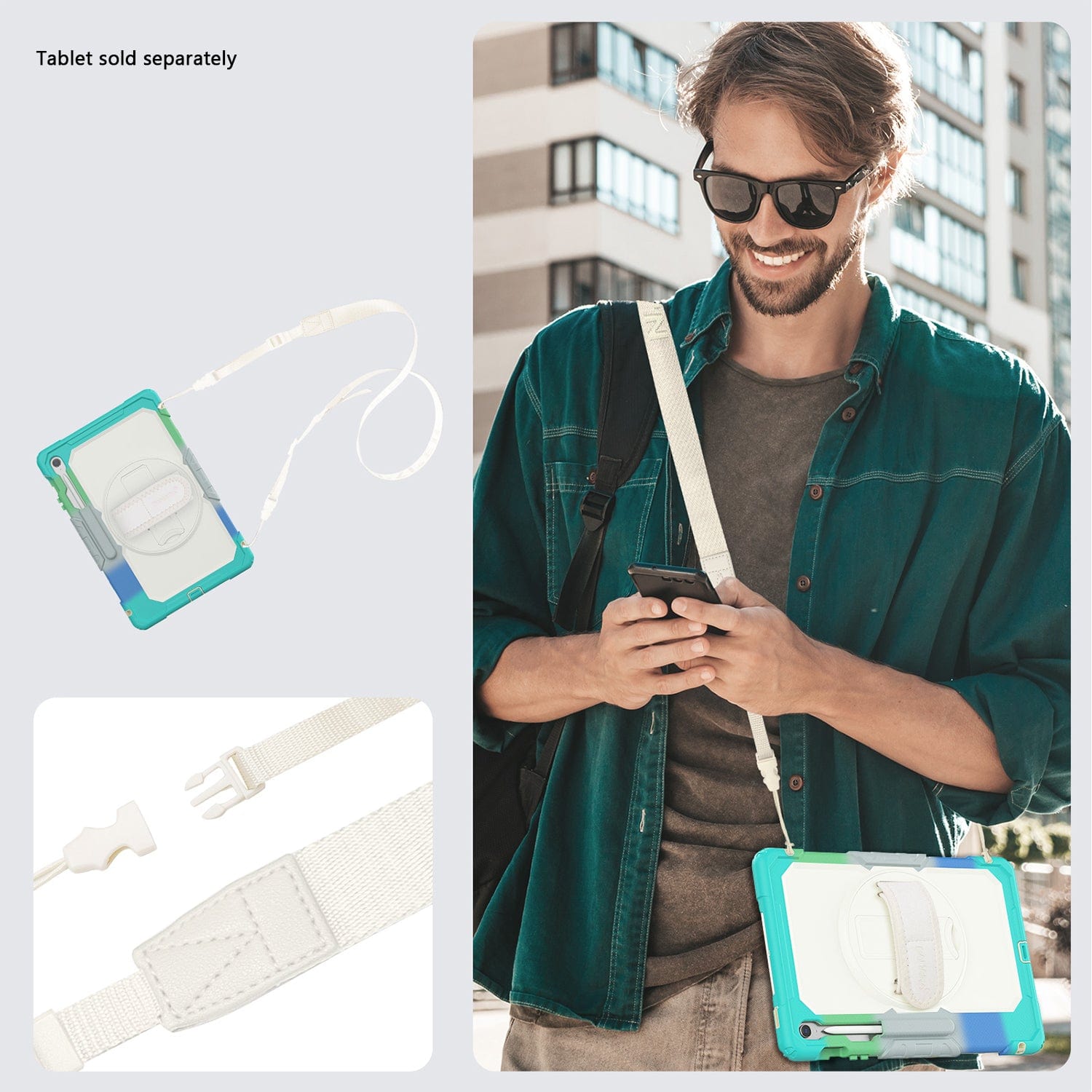 Samsung Galaxy Tab S10 FE+ Kid Proof Case - Heavy-Duty, Hand Strap | Wander Series