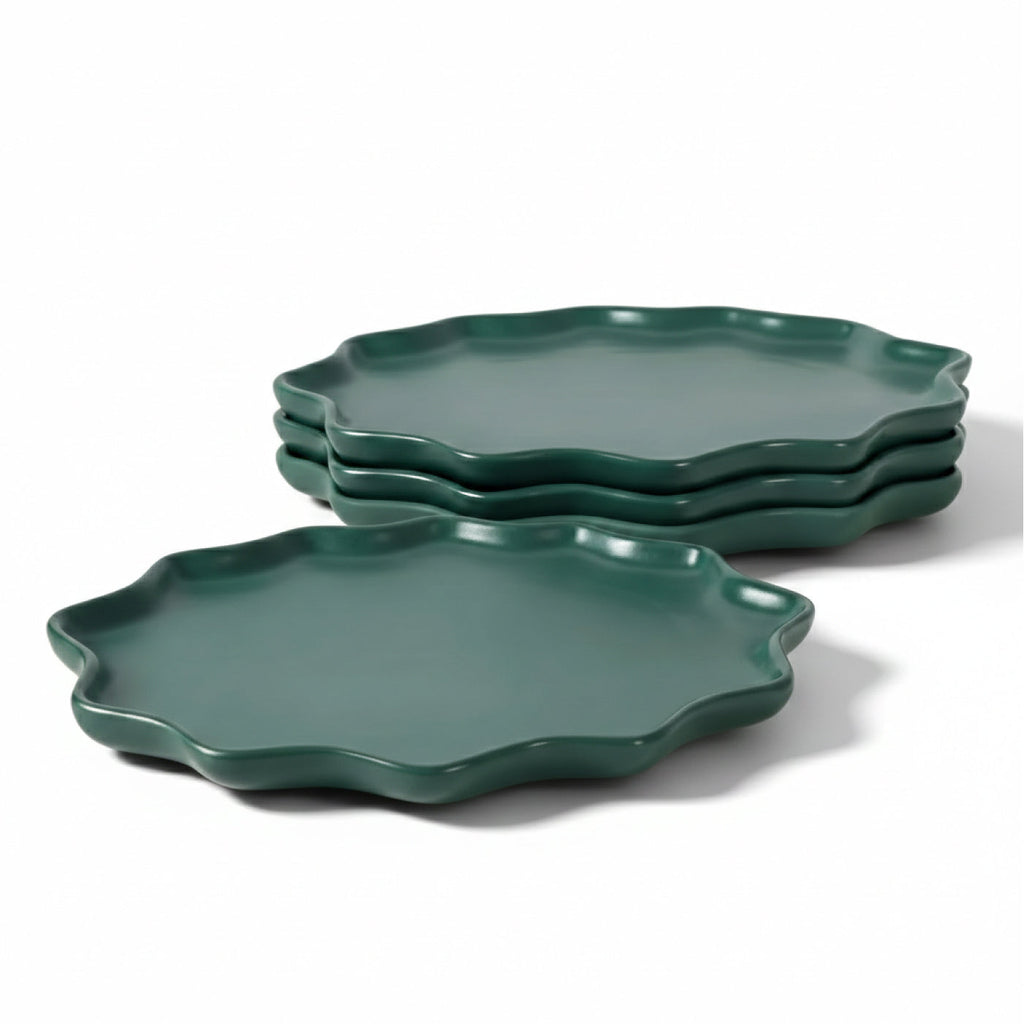 BosilunLife Bring Nature Inside Dinner Plate Recycled Eco-Clay 4-pcs set
