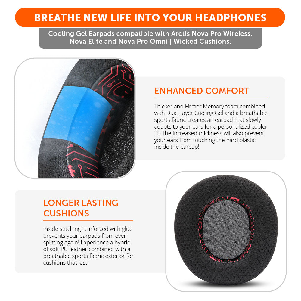 Arctis Nova Pro Wireless, Nova Elite & Nova Pro Omni Earpads - WC FreeZe Cooling Gel