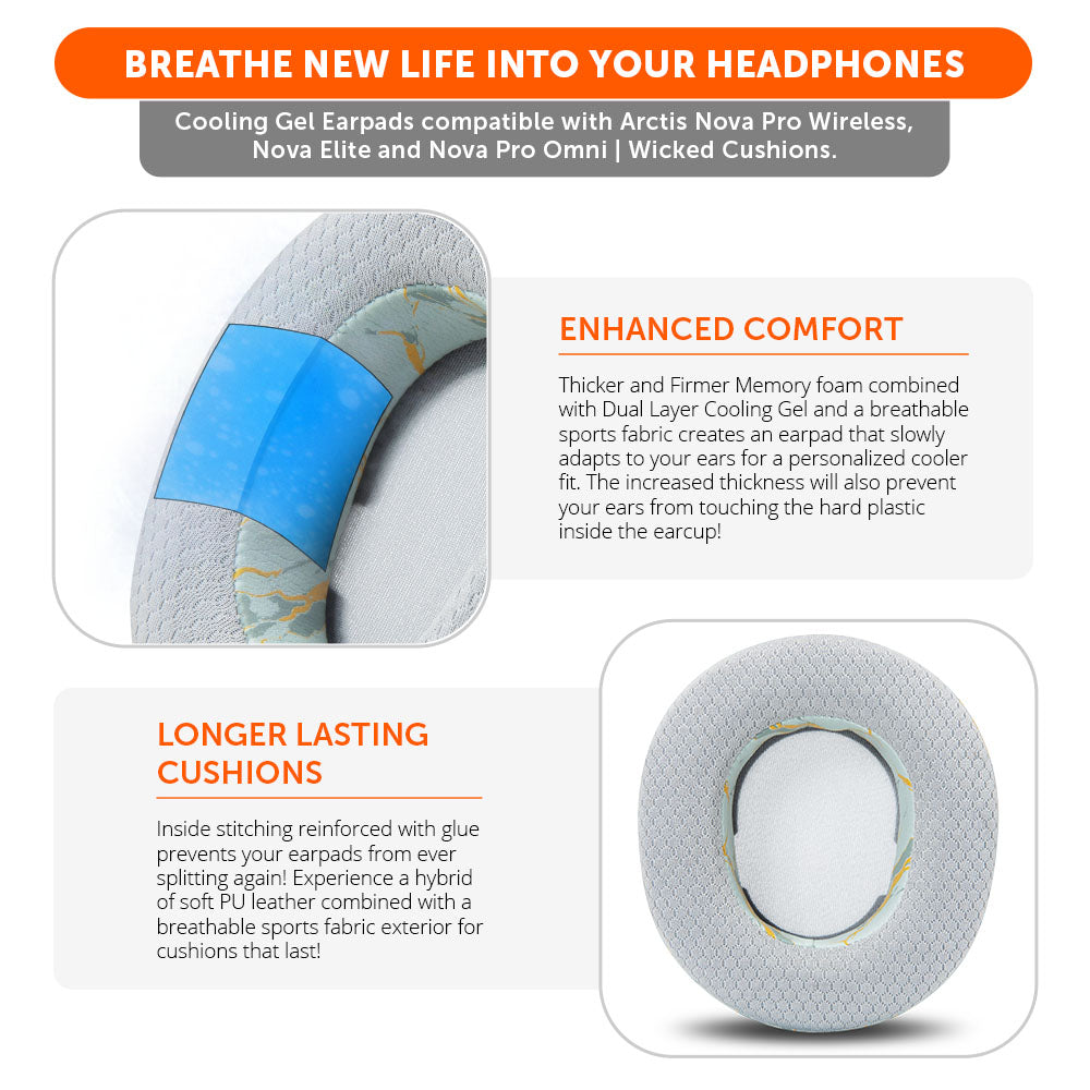 Arctis Nova Pro Wireless, Nova Elite & Nova Pro Omni Earpads - WC FreeZe Cooling Gel