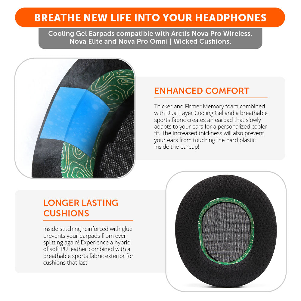 Arctis Nova Pro Wireless, Nova Elite & Nova Pro Omni Earpads - WC FreeZe Cooling Gel