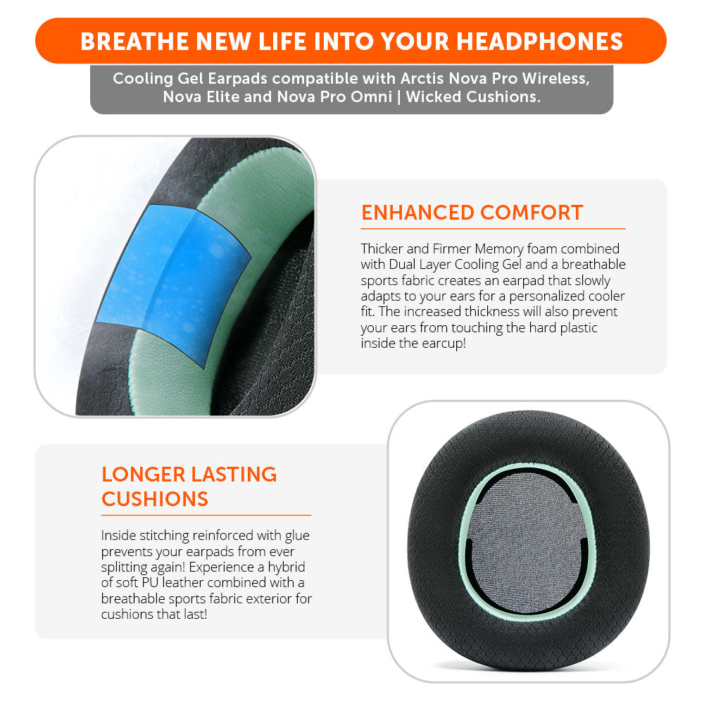 Arctis Nova Pro Wireless, Nova Elite & Nova Pro Omni Earpads - WC FreeZe Cooling Gel