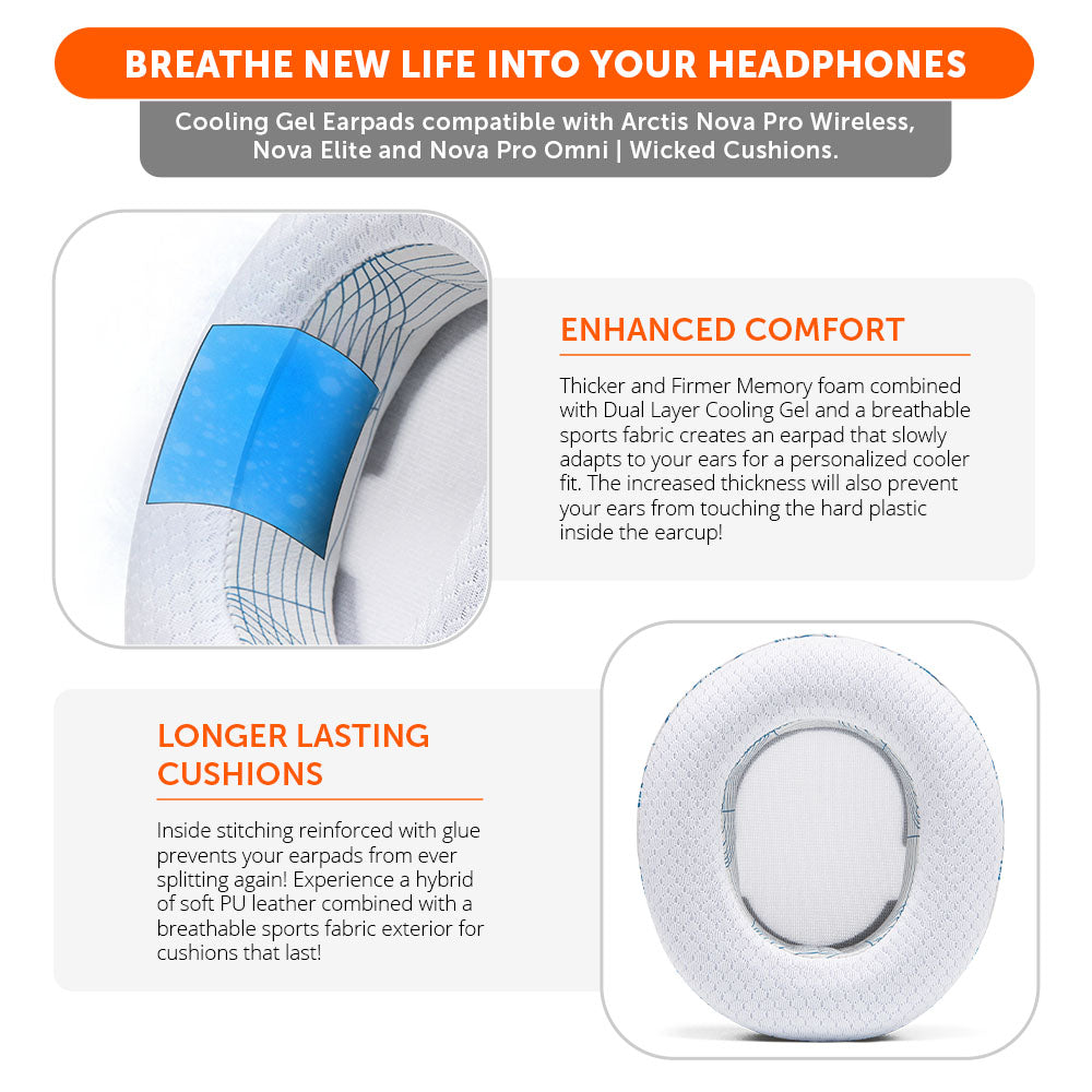 Arctis Nova Pro Wireless, Nova Elite & Nova Pro Omni Earpads - WC FreeZe Cooling Gel