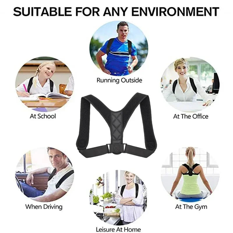 Back Posture Correction Belt Hunchback Prevention Correction of Sitting Posture Unisex Breathable Body Shaping Posture Corrector