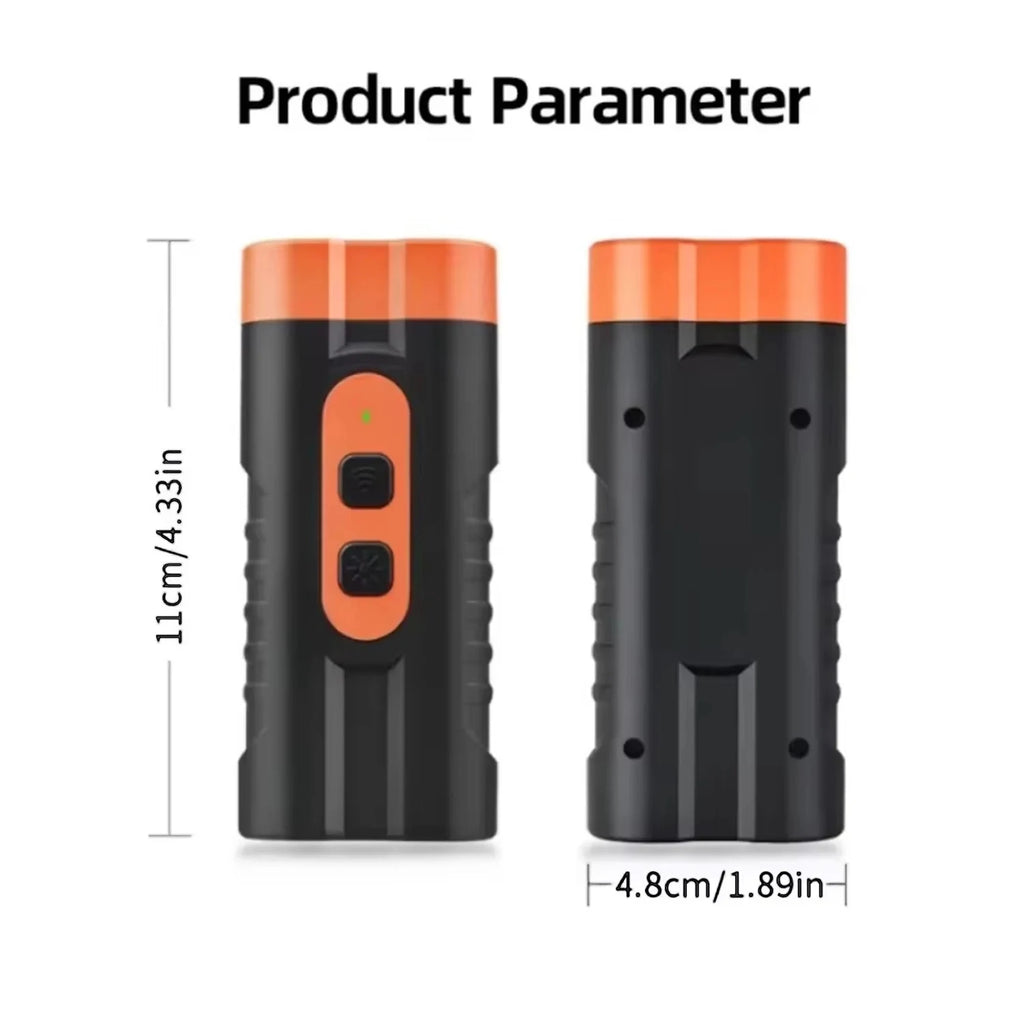 2025 Dual Head Ultrasonic Dog Repeller Anti Bark USB Rechargeable High-Power Dog Training Device with LED Flashlight