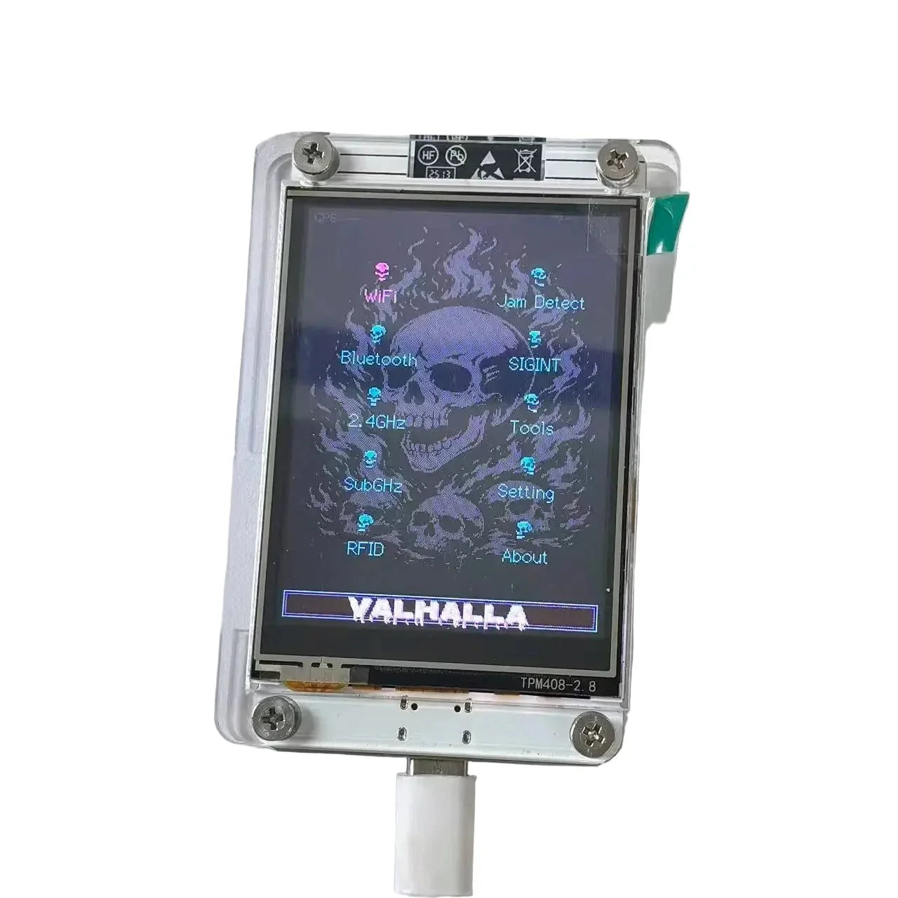 ESP32 HaleHound WiFi & Bluetooth Signal Monitor with 2.8” Touchscreen and Acrylic Case