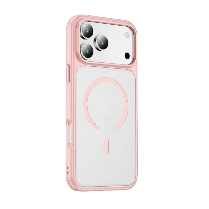 Premium Magnetic Charging Frosted Shockproof Phone Case for IPhone 17 Air 16 15 14 Plus Pro Max Skin Feeling Rugged Armor Cover