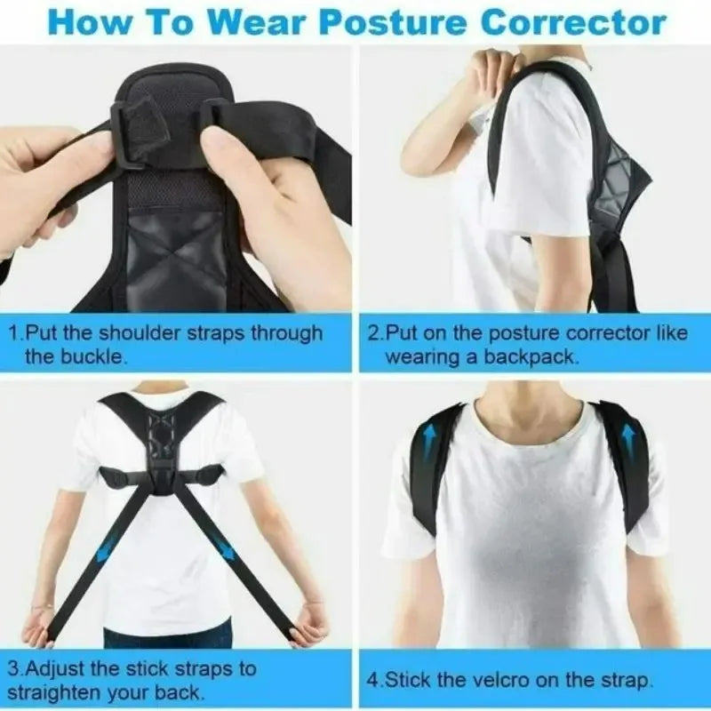 Back Posture Correction Belt Hunchback Prevention Correction of Sitting Posture Unisex Breathable Body Shaping Posture Corrector