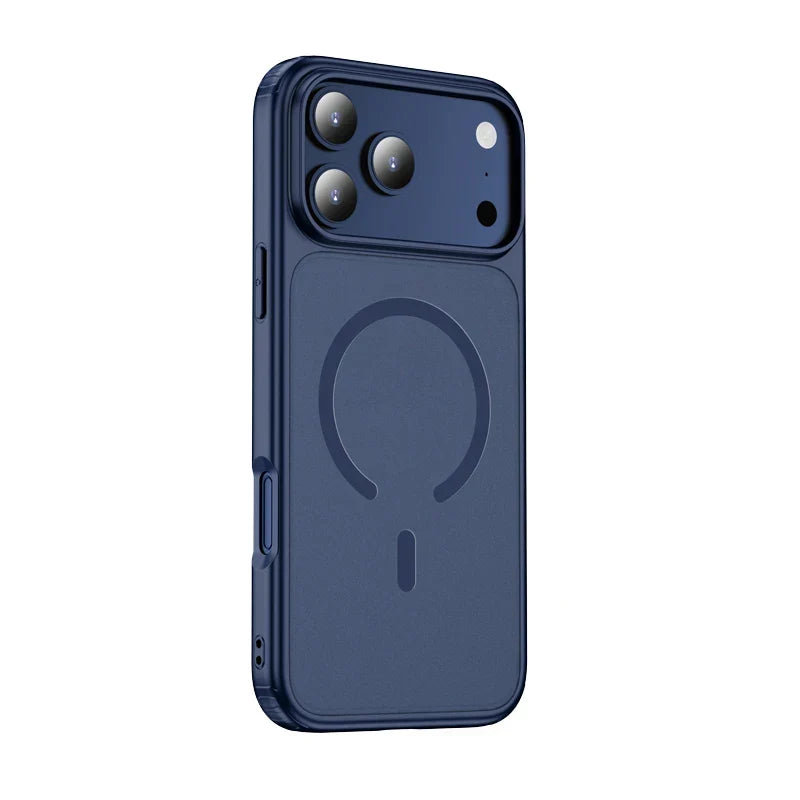 Premium Magnetic Charging Frosted Shockproof Phone Case for IPhone 17 Air 16 15 14 Plus Pro Max Skin Feeling Rugged Armor Cover