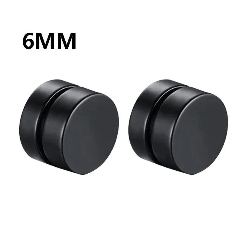 Crystal Magnetic Clip Earrings for Men and Women | Non Piercing Round Zircon Studs