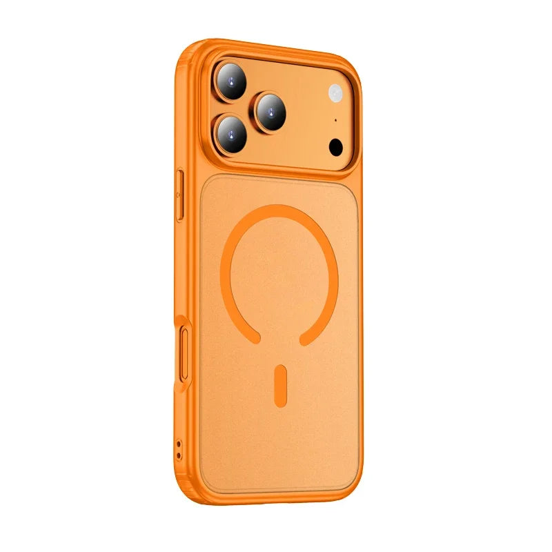 Premium Magnetic Charging Frosted Shockproof Phone Case for IPhone 17 Air 16 15 14 Plus Pro Max Skin Feeling Rugged Armor Cover