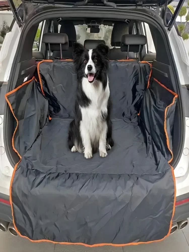 Heavy Duty Dog Seat Cover Waterproof Nonslip Pet Trunk Liner Hammock with Side Flaps for SUV Truck Protects Car from Scratches