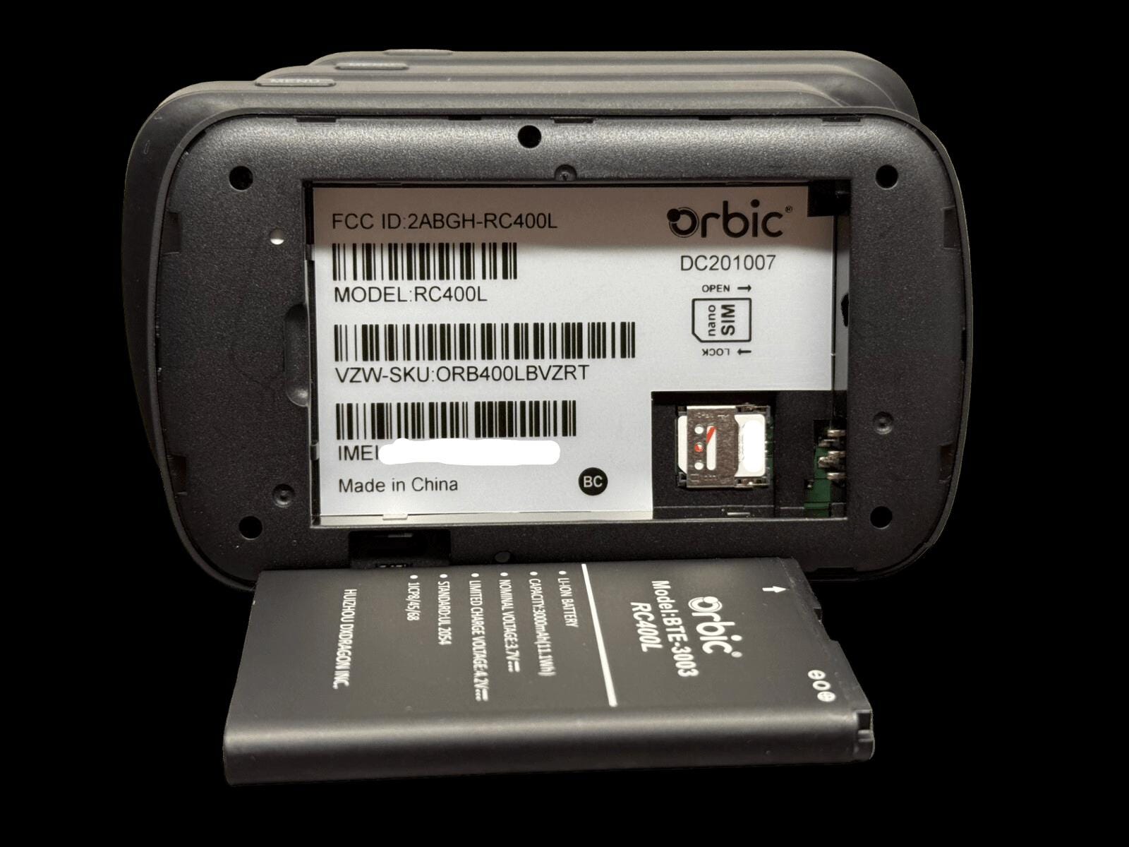 RayHunter IMSI Catcher & Stingray Detector – Orbic RC400L Hotspot