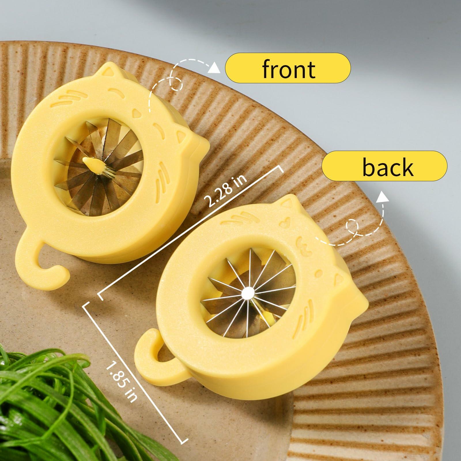 NECOOKS Cute Cat Green Onion Slicer 12 Stainless Steel Blades 1 Pack