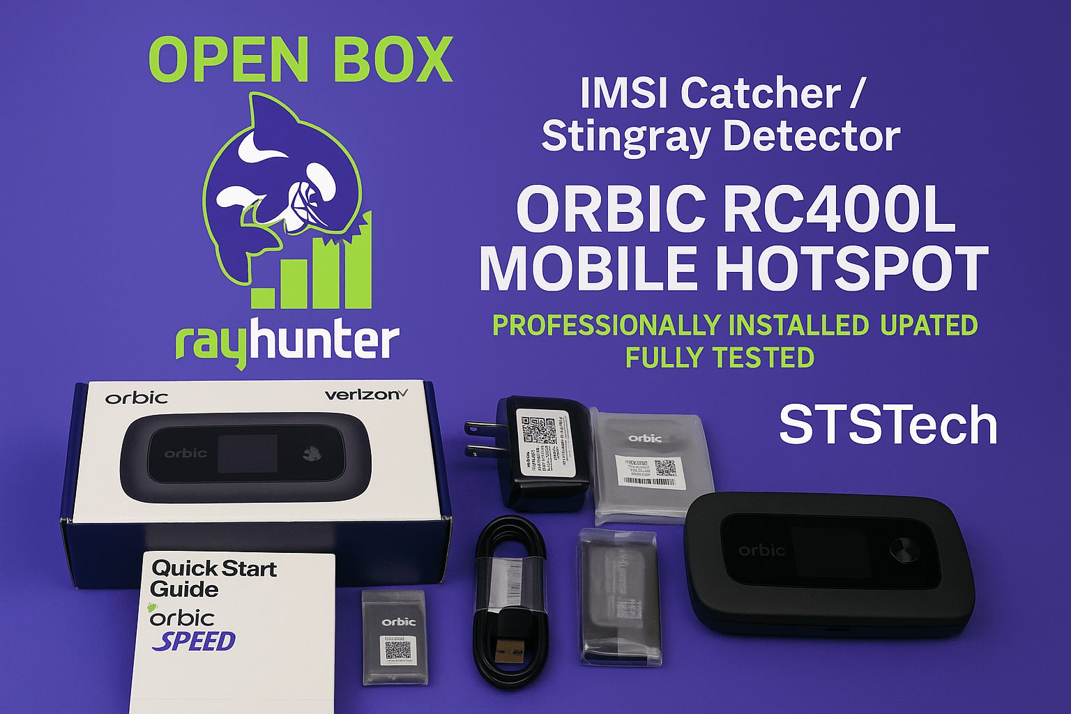 Open-Box RayHunter IMSI Catcher Detector – Orbic RC400L LTE Mobile Hotspot
