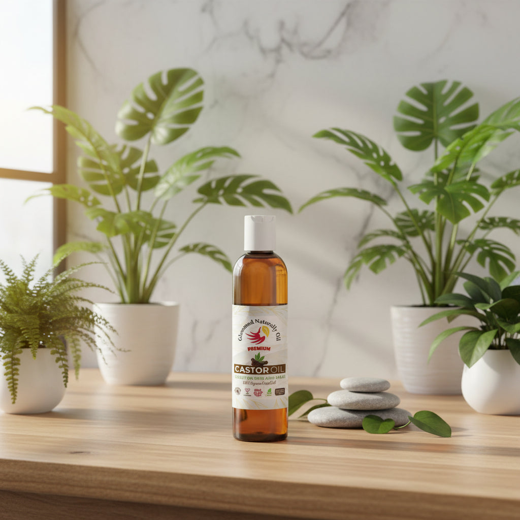 100% Organic Castor Oil for Hair Growth & Edges | GlammedNaturallyOil