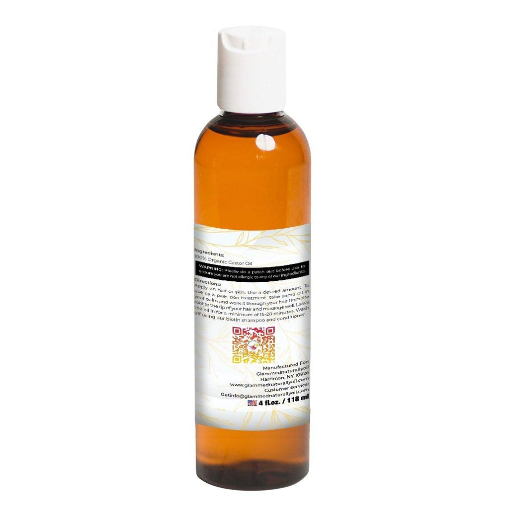 100% Organic Castor Oil for Hair Growth & Edges | GlammedNaturallyOil