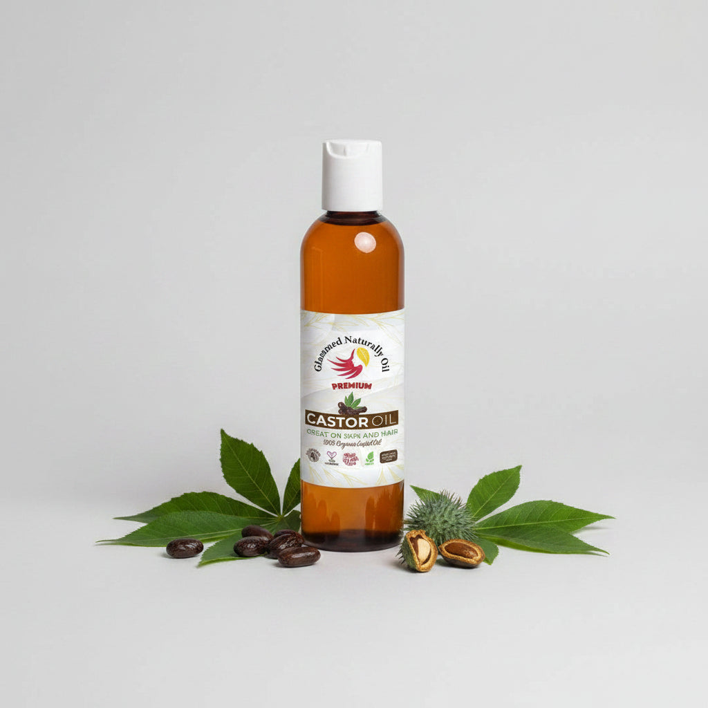 100% Organic Castor Oil for Hair Growth & Edges | GlammedNaturallyOil